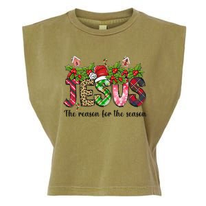 Jesus The Reason For The Season Christian Christmas God  Garment-Dyed Women's Muscle Tee