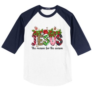 Jesus The Reason For The Season Christian Christmas God  Baseball Sleeve Shirt