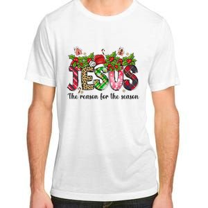 Jesus The Reason For The Season Christian Christmas God  Adult ChromaSoft Performance T-Shirt