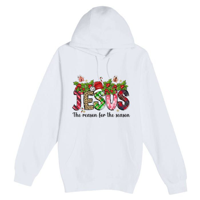 Jesus The Reason For The Season Christian Christmas God  Premium Pullover Hoodie