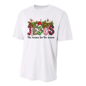 Jesus The Reason For The Season Christian Christmas God  Performance Sprint T-Shirt