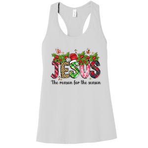 Jesus The Reason For The Season Christian Christmas God  Women's Racerback Tank