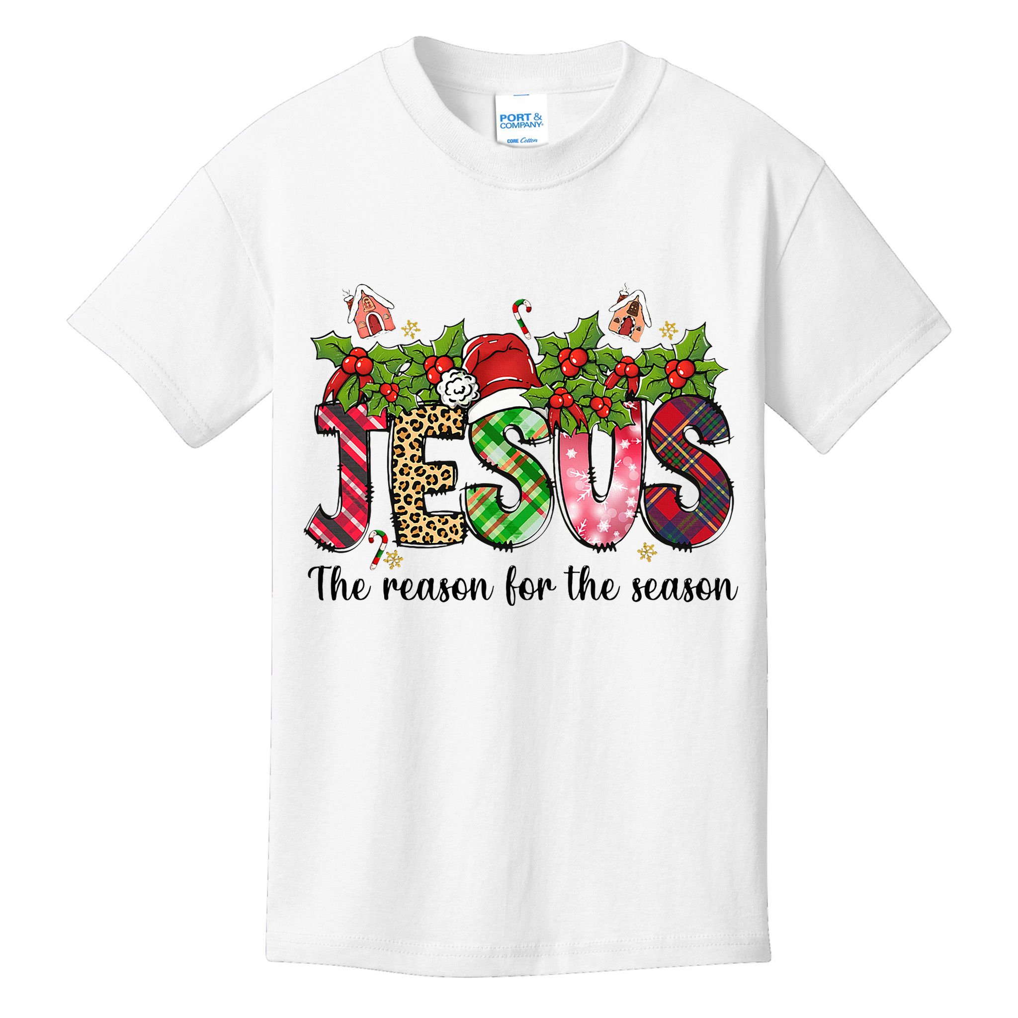 Jesus The Reason For The Season Christian Christmas God  Kids T-Shirt