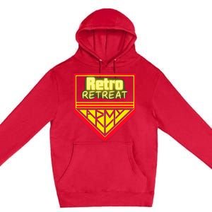 Join The Retro Retreat Army – Trendy Graphic Premium Pullover Hoodie