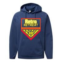 Join The Retro Retreat Army – Trendy Graphic Performance Fleece Hoodie