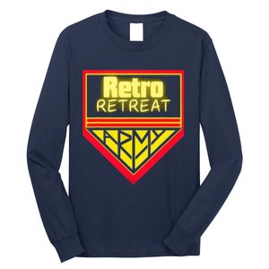 Join The Retro Retreat Army – Trendy Graphic Long Sleeve Shirt