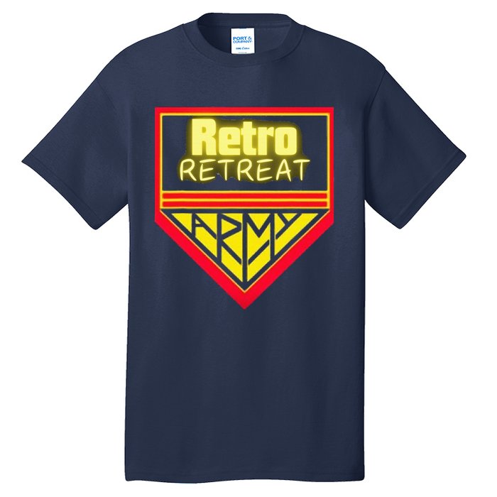 Join The Retro Retreat Army – Trendy Graphic Tall T-Shirt