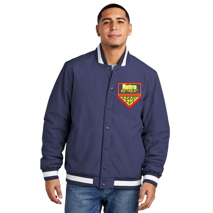 Join The Retro Retreat Army – Trendy Graphic Insulated Varsity Jacket