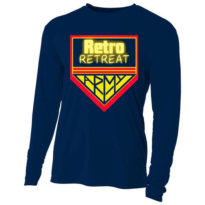 Join The Retro Retreat Army – Trendy Graphic Cooling Performance Long Sleeve Crew