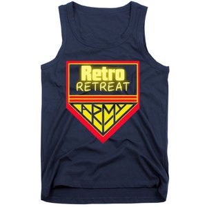 Join The Retro Retreat Army – Trendy Graphic Tank Top