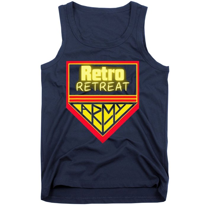 Join The Retro Retreat Army – Trendy Graphic Tank Top