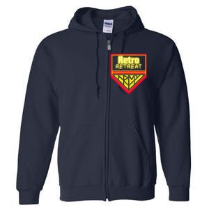 Join The Retro Retreat Army – Trendy Graphic Full Zip Hoodie