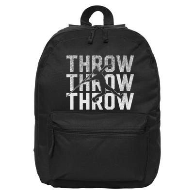 Javelin Throw Sports Thrower Athlete Track 16 in Basic Backpack