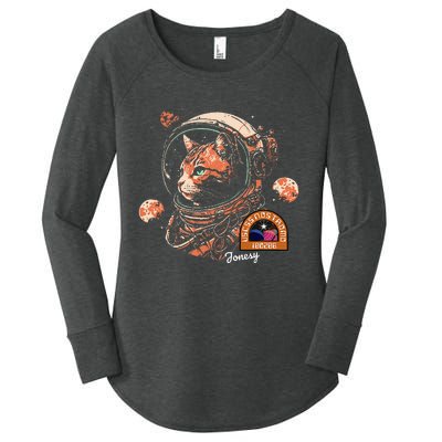 Jonesy The Space Cat Women's Perfect Tri Tunic Long Sleeve Shirt