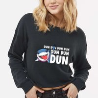 Jeff The Supper Hero Jeff Shark The Land Gaming Cropped Pullover Crew