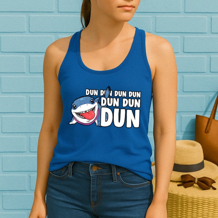 Jeff The Supper Hero Jeff Shark The Land Gaming Womens Tank Top