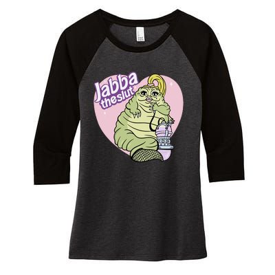 Jabba The Slut Women's Tri-Blend 3/4-Sleeve Raglan Shirt