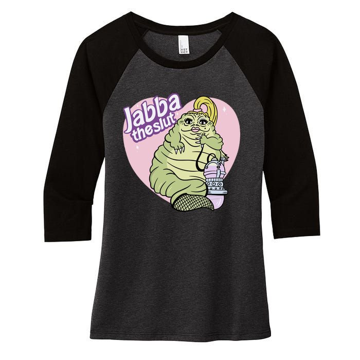 Jabba The Slut Women's Tri-Blend 3/4-Sleeve Raglan Shirt