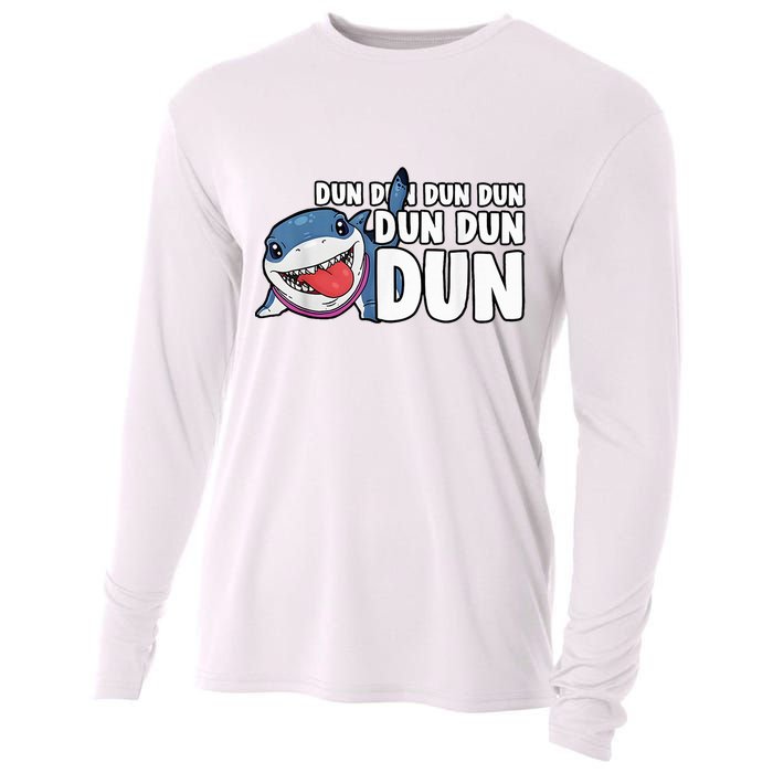 Jeff The Supper Hero Jeff Shark The Land Gaming Cooling Performance Long Sleeve Crew