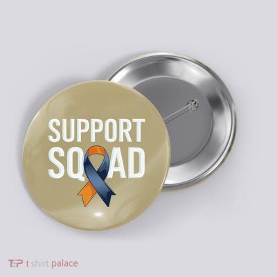Join The Support Squad With Awareness Ribbon Button