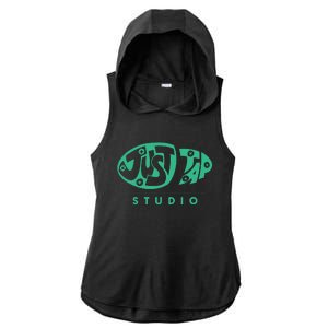 Just Tap Studio Wear Ladies PosiCharge Tri-Blend Wicking Draft Hoodie Tank