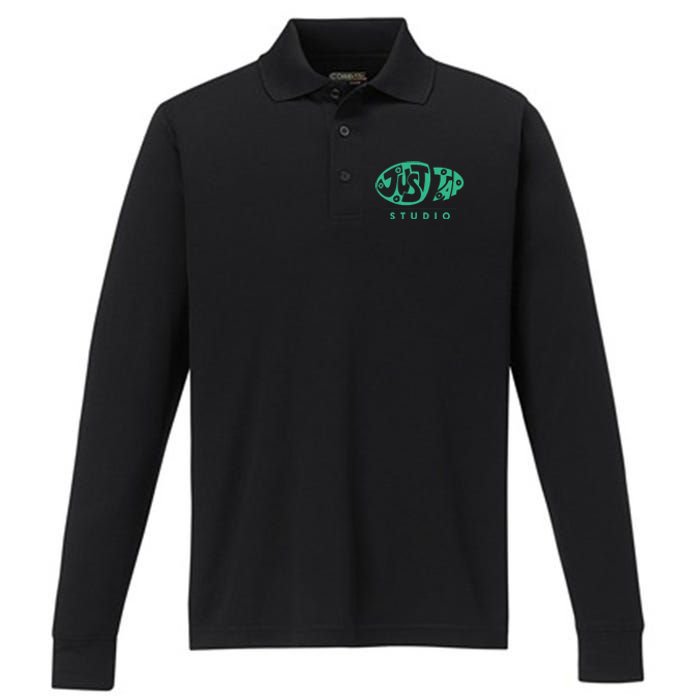 Just Tap Studio Wear Performance Long Sleeve Polo