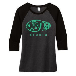 Just Tap Studio Wear Women's Tri-Blend 3/4-Sleeve Raglan Shirt