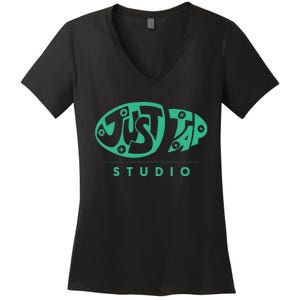 Just Tap Studio Wear Women's V-Neck T-Shirt