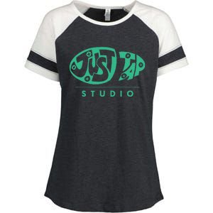 Just Tap Studio Wear Enza Ladies Jersey Colorblock Tee