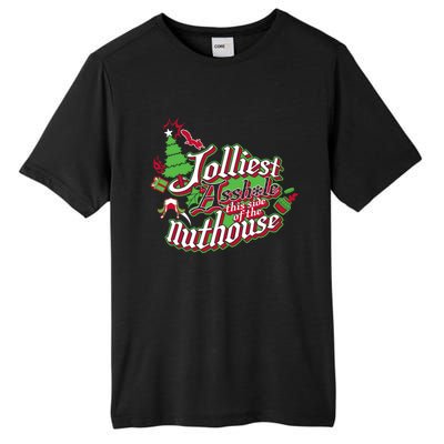 Jolliest This Side Of The Nuthouse Gym Funny Weightlifting Gift Tall Fusion ChromaSoft Performance T-Shirt