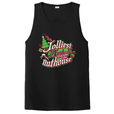 Jolliest This Side Of The Nuthouse Gym Funny Weightlifting Gift PosiCharge Competitor Tank