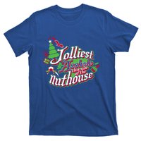 Jolliest This Side Of The Nuthouse Gym Funny Weightlifting Gift T-Shirt