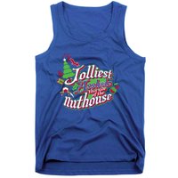 Jolliest This Side Of The Nuthouse Gym Funny Weightlifting Gift Tank Top