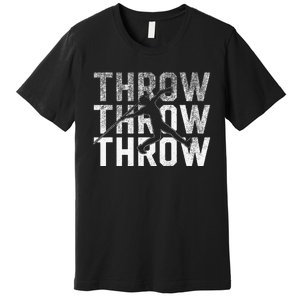 Javelin Throw Sports Thrower Athlete Track Premium T-Shirt