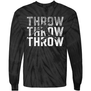 Javelin Throw Sports Thrower Athlete Track Tie-Dye Long Sleeve Shirt