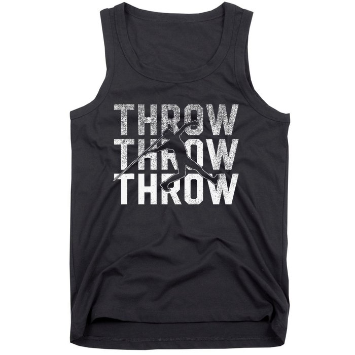 Javelin Throw Sports Thrower Athlete Track Tank Top