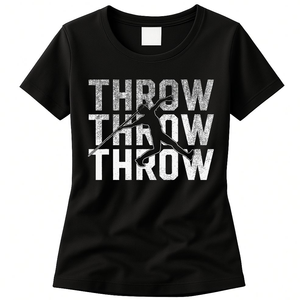 Javelin Throw Sports Thrower Athlete Track Womens T-Shirt