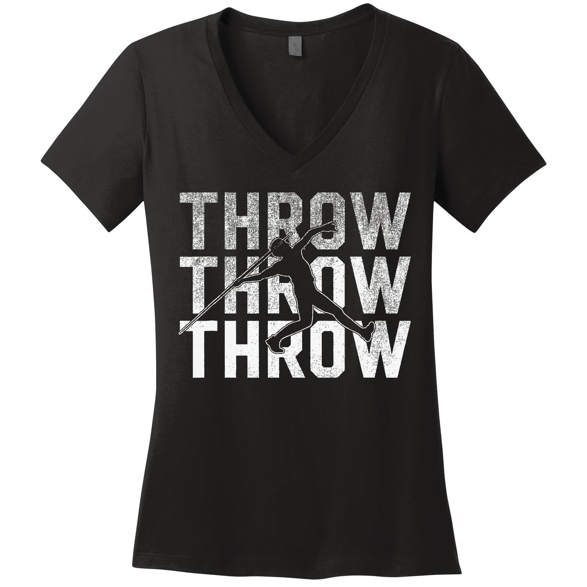 Javelin Throw Sports Thrower Athlete Track Women's V-Neck T-Shirt