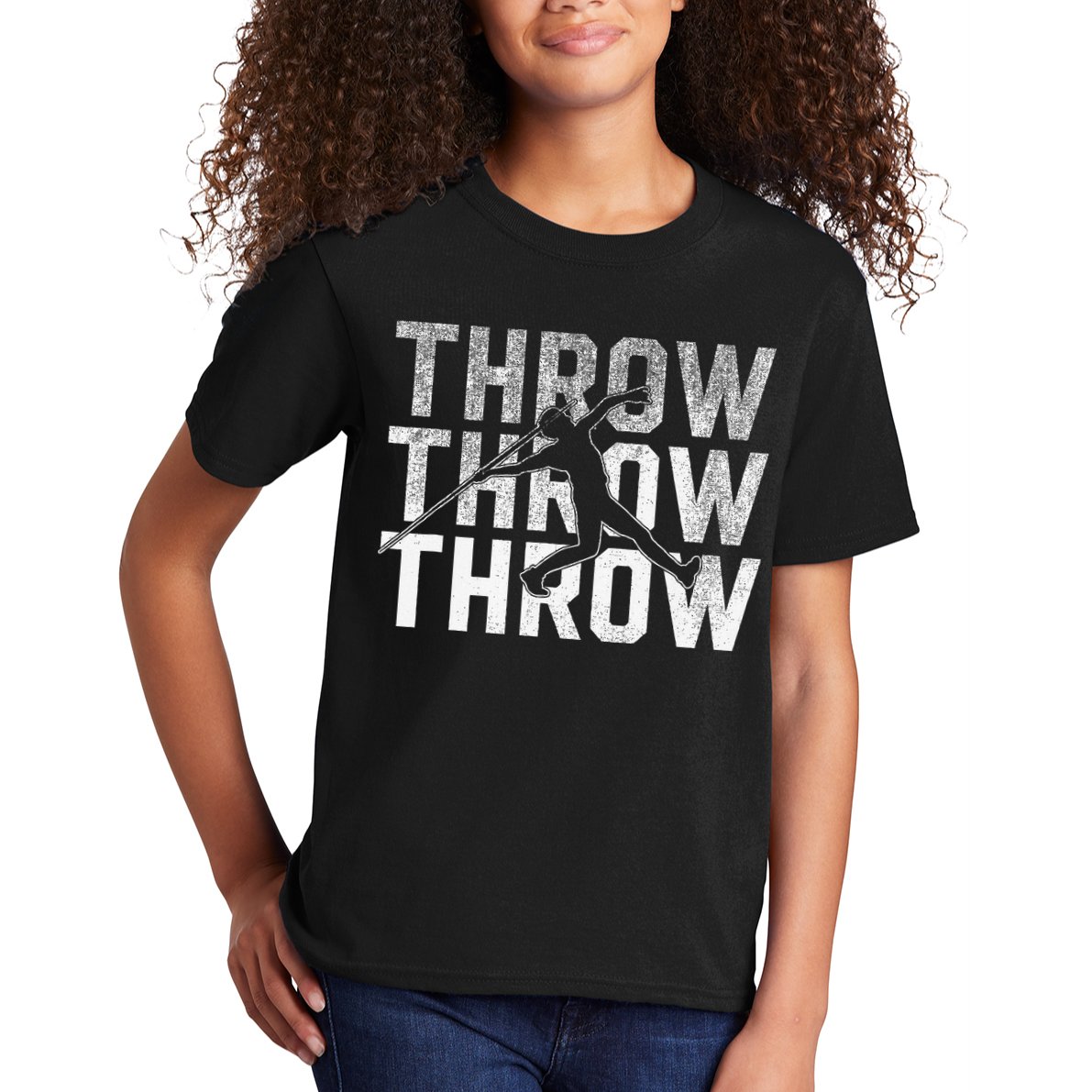 Javelin Throw Sports Thrower Athlete Track Kids T-Shirt