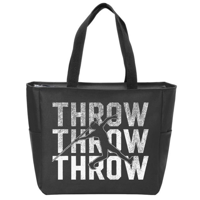 Javelin Throw Sports Thrower Athlete Track Zip Tote Bag