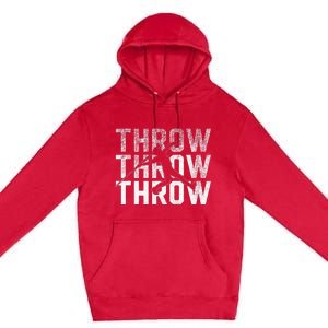 Javelin Throw Sports Thrower Athlete Track Premium Pullover Hoodie