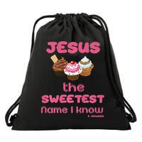 Jesus The Sweetest Name I Know Drawstring Bag