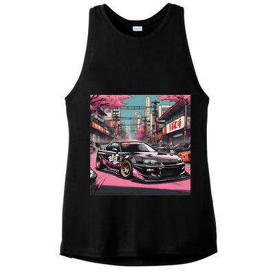 Jdm Tokyo Skyline Retro Japanese Race Car Drift Tuning Gift Ladies PosiCharge Tri-Blend Wicking Tank