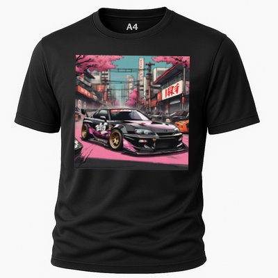 Jdm Tokyo Skyline Retro Japanese Race Car Drift Tuning Gift Cooling Performance Crew T-Shirt