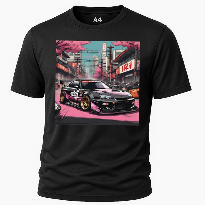 Jdm Tokyo Skyline Retro Japanese Race Car Drift Tuning Gift Cooling Performance Crew T-Shirt