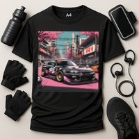Jdm Tokyo Skyline Retro Japanese Race Car Drift Tuning Gift Cooling Performance Crew T-Shirt