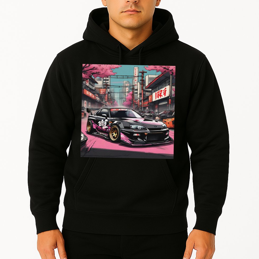Jdm Tokyo Skyline Retro Japanese Race Car Drift Tuning Gift Hoodie