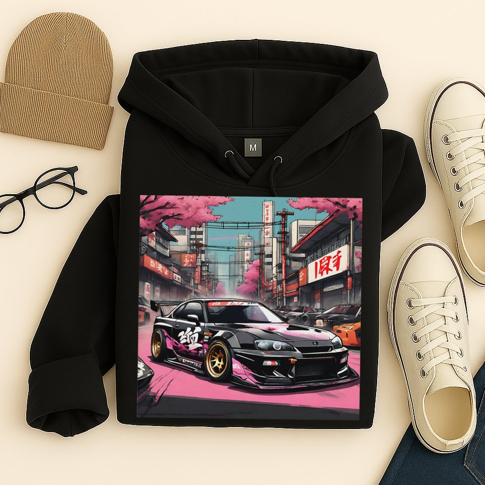 Jdm Tokyo Skyline Retro Japanese Race Car Drift Tuning Gift Hoodie