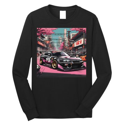 Jdm Tokyo Skyline Retro Japanese Race Car Drift Tuning Gift Long Sleeve Shirt