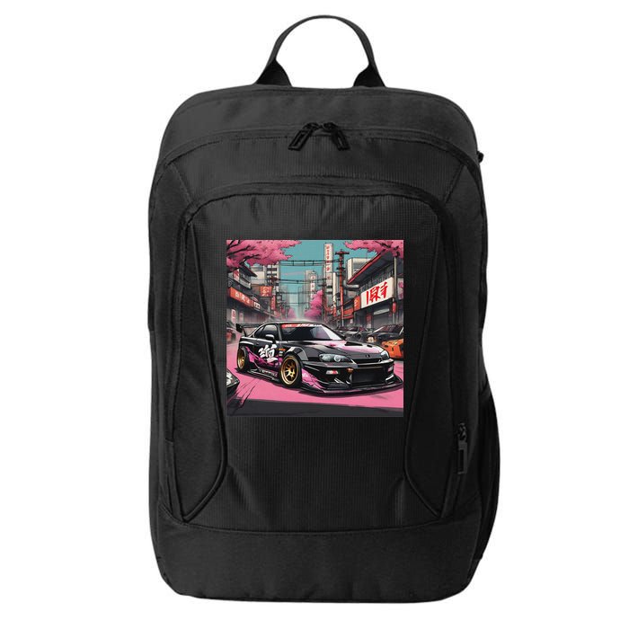 Jdm Tokyo Skyline Retro Japanese Race Car Drift Tuning Gift City Backpack